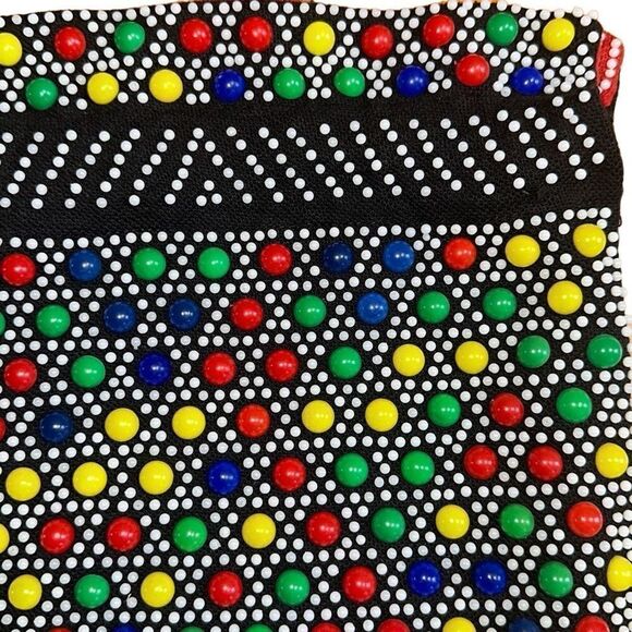 50s/ 60s reversible Multi-Colored Beaded Drawstring purse bag Hong Kong - Picture 5 of 8
